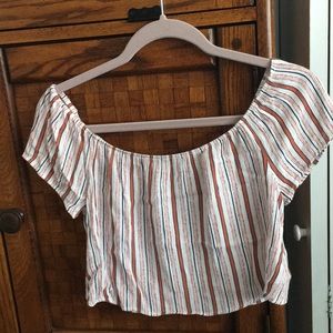 Ten Sixty Sherman Off the Shoulder Striped Top